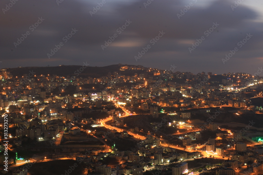 The city of Nablus in Palestine