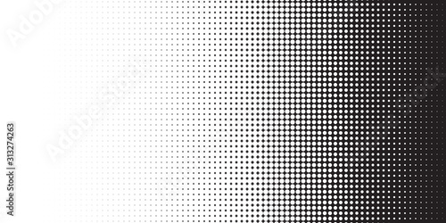 Abstract halftone black and white vector background. Grunge effect dotted pattern. Vector graphic for web business designs.