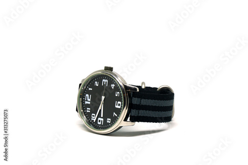 Object - Black Hand watch - Vintage style isolated on white background