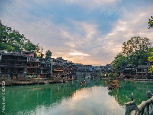 Scenery view of fenghuang old town .phoenix ancient town or Fenghuang County is a county of Hunan Province, China