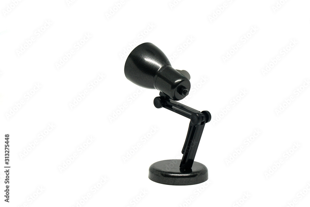 Black table lamp isolated white background - interior design - vintage style Black table lamp isolated white background - interior design - vintage style