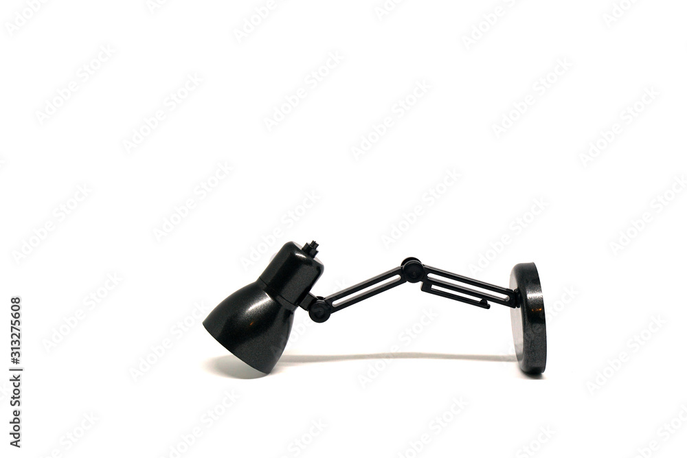 Black table lamp isolated white background - interior design - vintage style Black table lamp isolated white background - interior design - vintage style