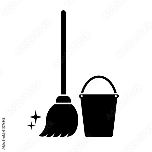 Cleaning service vector icon