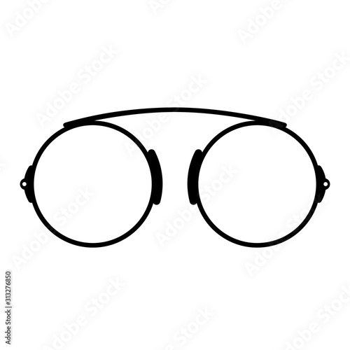 Old glasses vector icon