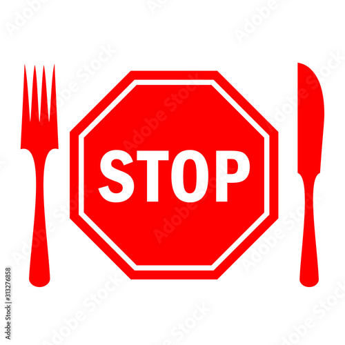 Stop eating icon
