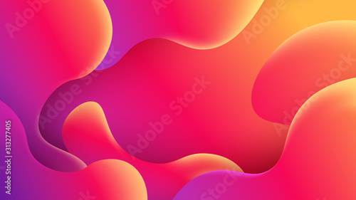 Colorful geometric background. Fluid shapes composition. Eps10 vector.  P