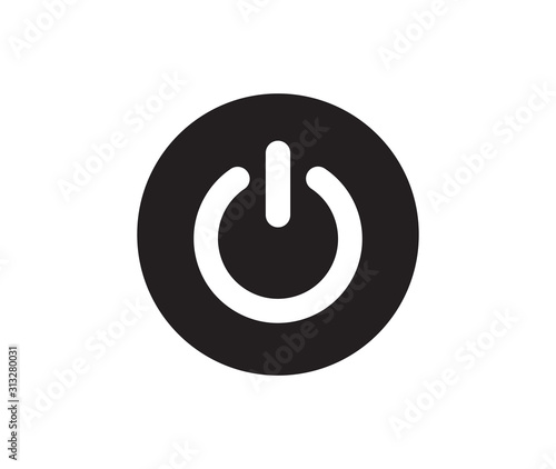 Power icon. Vector illustration. on white background