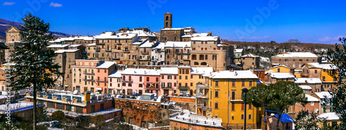 medieval traditional hill top villages (borgo) of Italy -Vallerano (Viterbo province) , Lazio