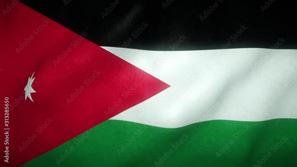 flag of jordan waving in the wind flag of jordan waving in the wind