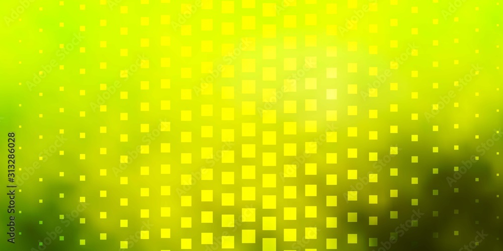 Light Green, Yellow vector pattern in square style. Illustration with a set of gradient rectangles. Pattern for business booklets, leaflets