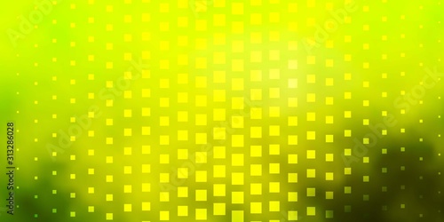 Light Green  Yellow vector pattern in square style. Illustration with a set of gradient rectangles. Pattern for business booklets  leaflets
