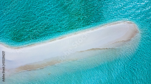 Sandbank auf Exuma, Bahamas