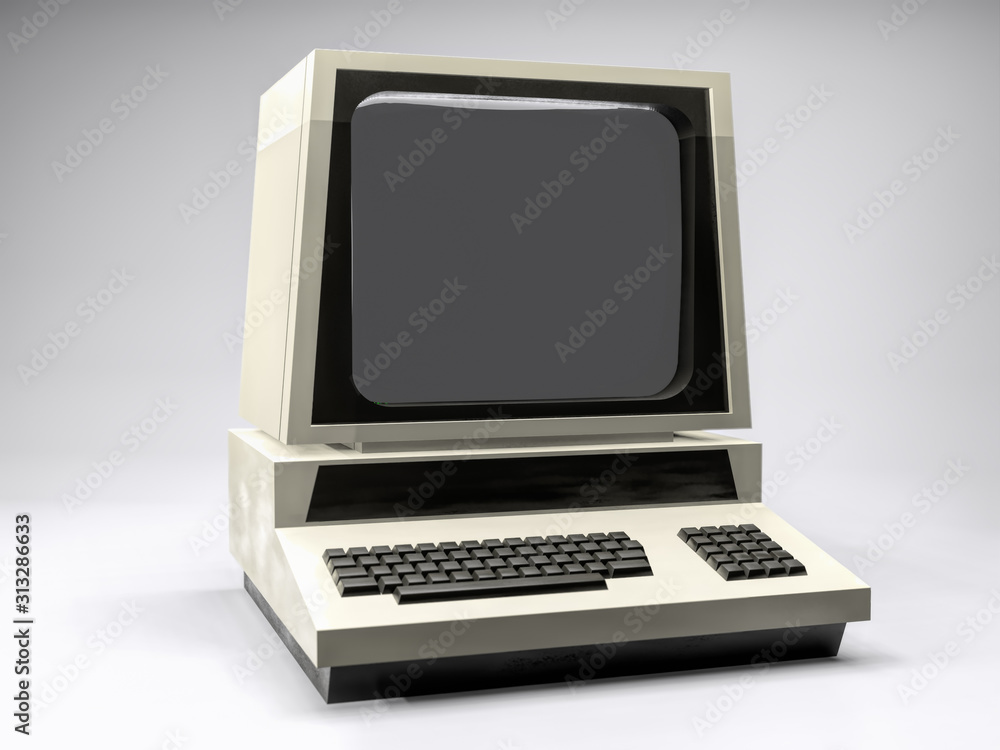Retro style computer station Retro style computer station