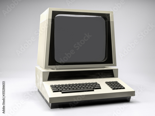 Retro style computer station