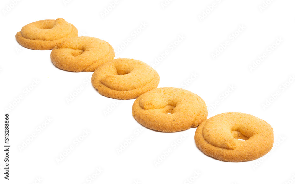 butter cookies isolated