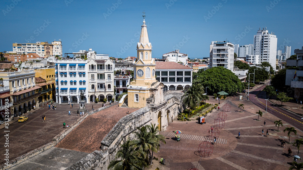 Ciudad de Cartagena Colombia, ciudad amurallada colonial 