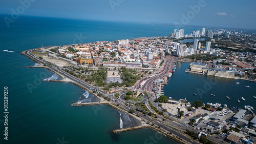 Ciudad de Cartagena Colombia, ciudad amurallada colonial 