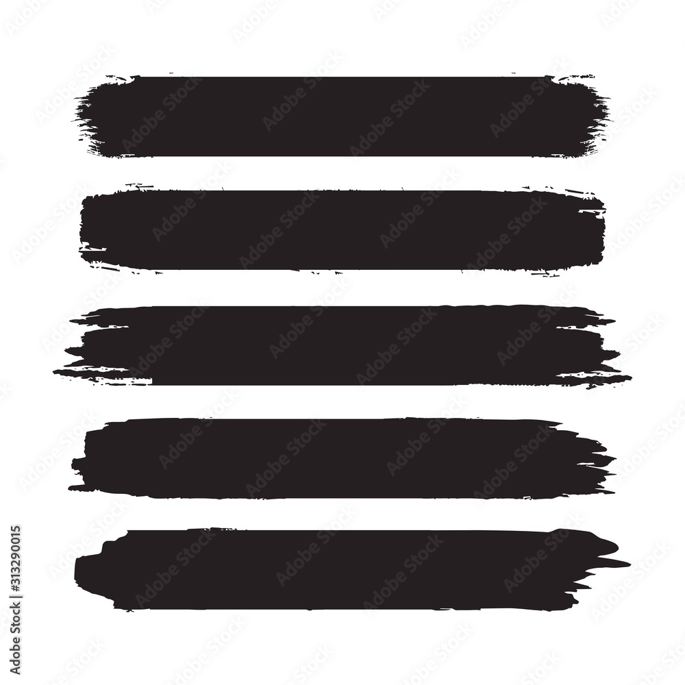 Collection of Hand drawn abstract black paint brush strokes. Vector set of shapes, frames isolated on white background Collection of Hand drawn abstract black paint brush strokes. Vector set of shapes, frames isolated on white background