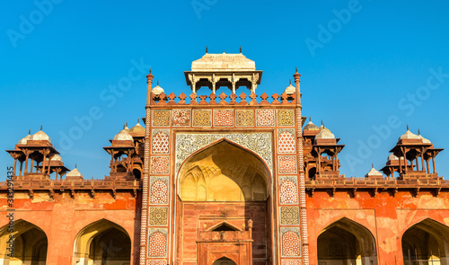 Tomb of Akbar the Great at Sikandra Fort in Agra, India photo