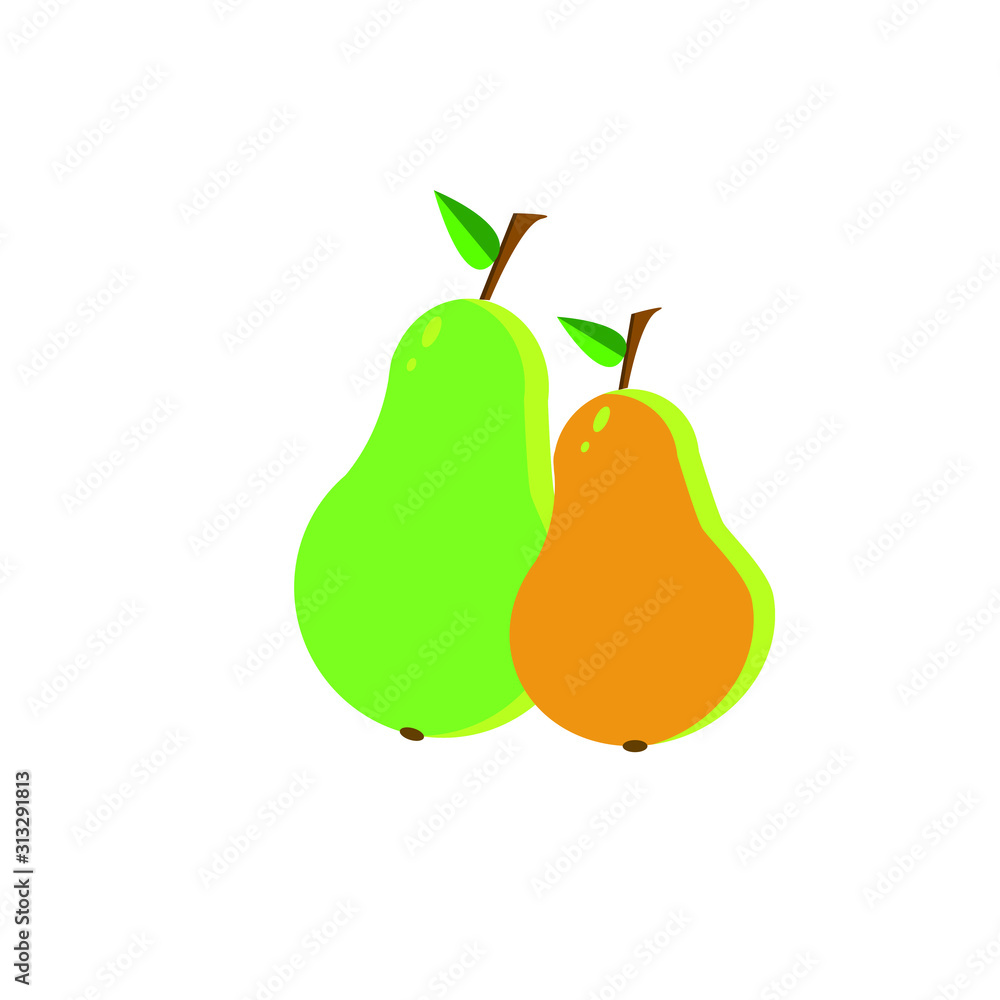 illustration of pear on white background illustration of pear on white background