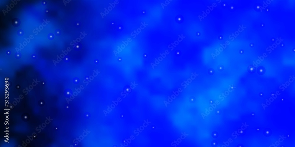 Light BLUE vector pattern with abstract stars. Colorful illustration in abstract style with gradient stars. Theme for cell phones.
