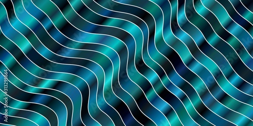 Light BLUE vector backdrop with bent lines. Illustration in abstract style with gradient curved.  Template for cellphones.