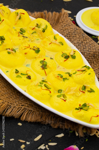 Indian Traditional Special Dessert Ras Malai Also Know as Rasmalai or Rossomalai photo