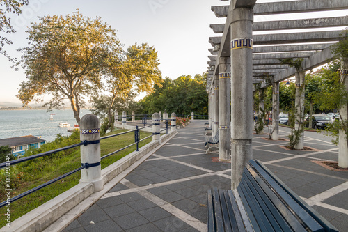Beautiful promenade in Santander, Spain