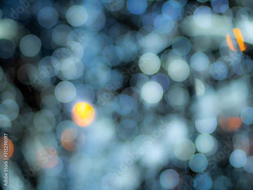 Abstract circular bokeh background of Christmaslight photo