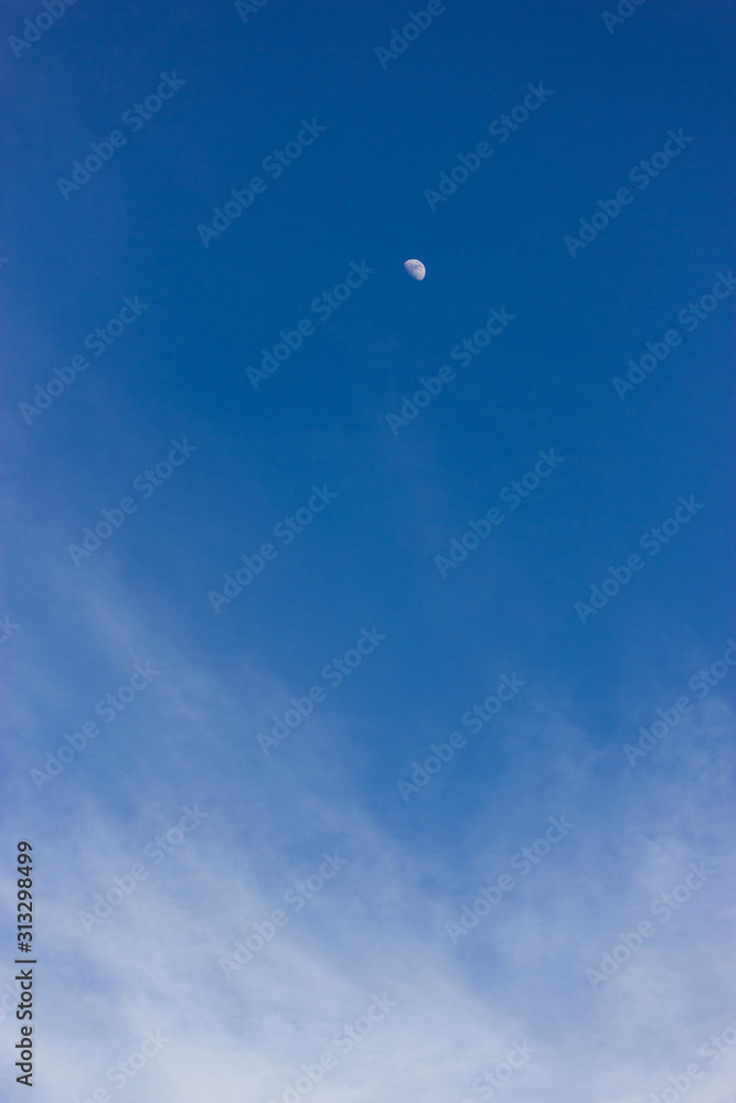 Moon in a blue sky Moon in a blue sky