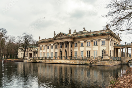 Palace on the isle in Lazienki Park - The Royal Bath, Warshaw, Poland.