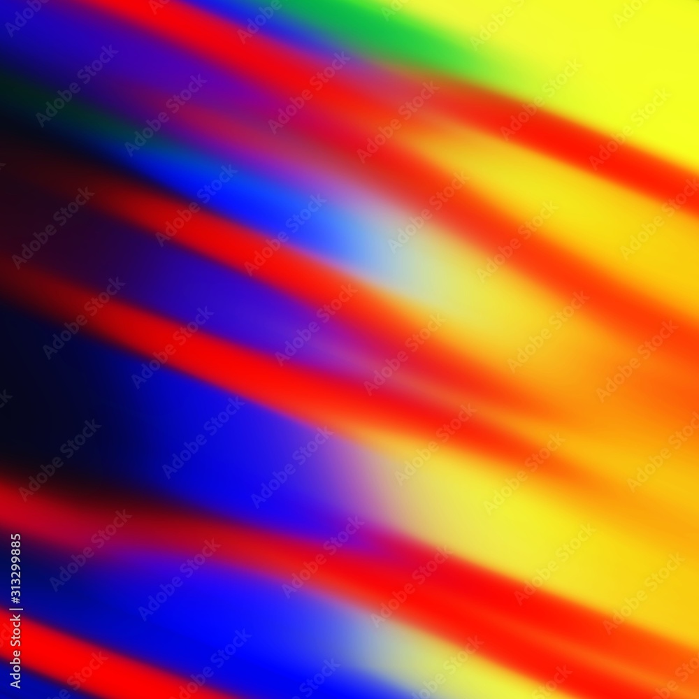 Red blue yellow blurred abstract colorful background