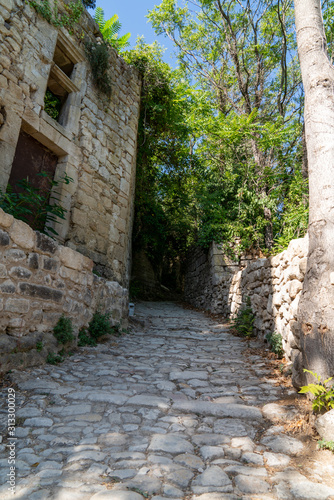 Fototapeta Naklejka Na Ścianę i Meble -  stone alley French village oppède le vieux in Provence Luberon Vaucluse France