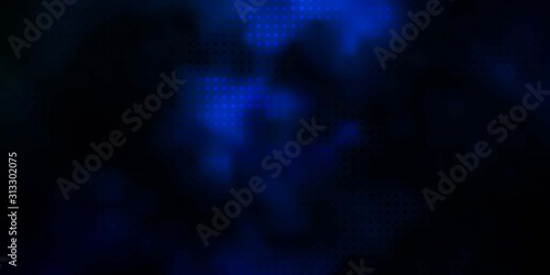 Dark BLUE vector template with circles. Glitter abstract illustration with colorful drops. Pattern for booklets, leaflets.