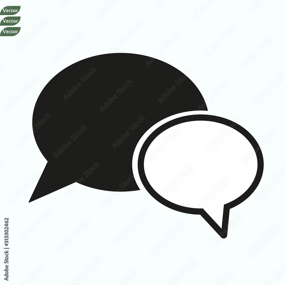 Chat, question icon. One of set web icons eps 10 Chat, question icon. One of set web icons eps 10