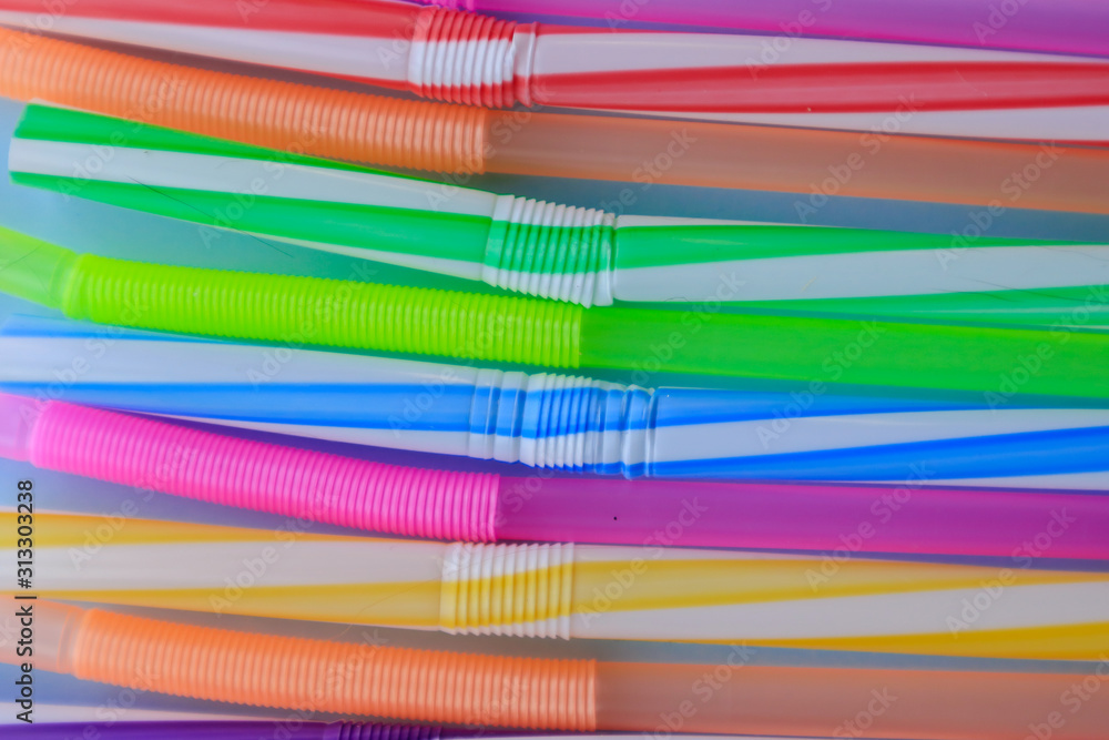 Plastic tubes as background, close up Plastic tubes as background, close up