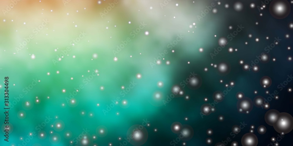 Fototapeta premium Dark Blue, Red vector template with neon stars. Colorful illustration in abstract style with gradient stars. Pattern for new year ad, booklets.