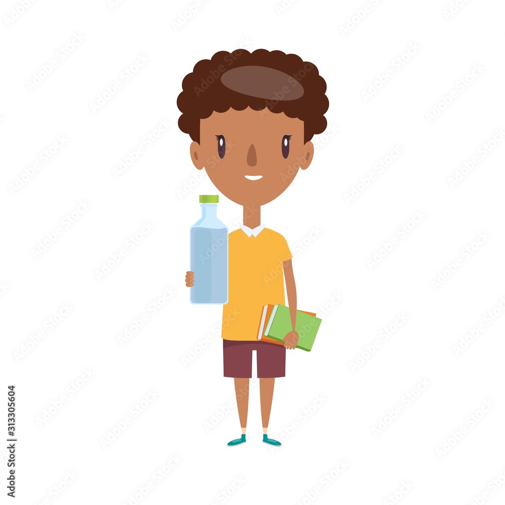 Smiling schoolboy. Cheerful elementary school student, kindergarten pupil cartoon character. Flat vector illustration. Smiling schoolboy. Cheerful elementary school student, kindergarten pupil cartoon character. Flat vector illustration.