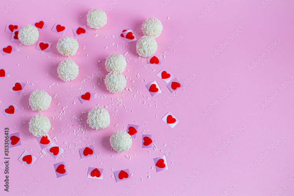 Mother's Day, Women's Day, Valentine's Day or birthday on a pink background. Mother's Day, Women's Day, Valentine's Day or birthday on a pink background.