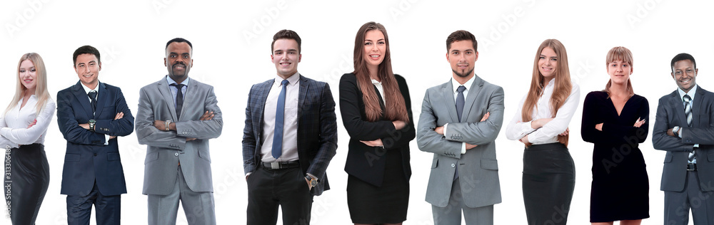 in full growth.professional business team isolated on white in full growth.professional business team isolated on white
