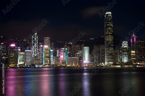 Hong Kong, China / Asia - 07 july 2018: Beautiful Hong Kong at Night