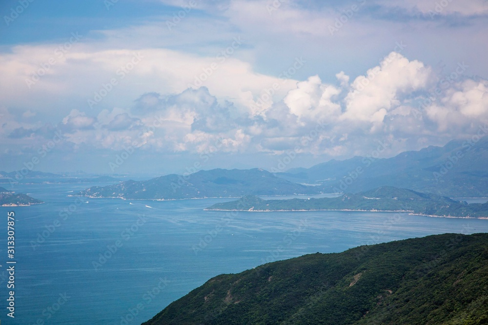
Hong Kong skyline view from The Peak with Victoria Harbour in the background
