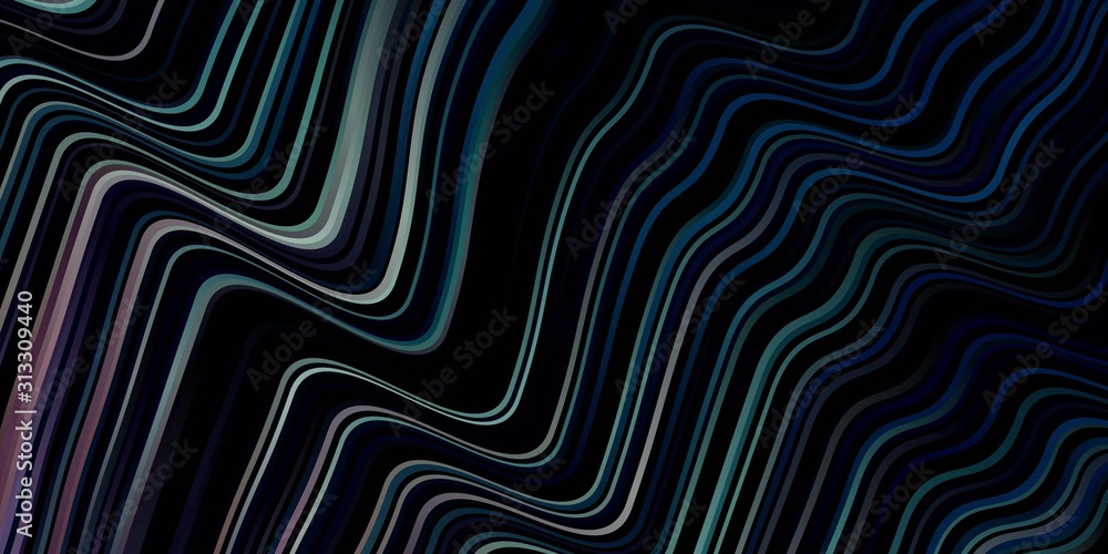 Obraz premium Dark Blue, Red vector pattern with curves. Colorful abstract illustration with gradient curves. Pattern for ads, commercials.