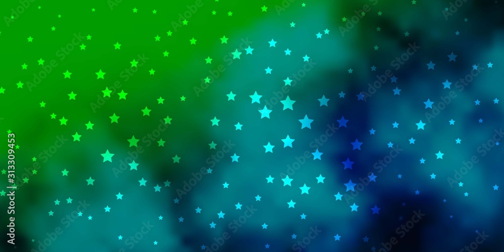 Dark Blue, Green vector texture with beautiful stars. Decorative illustration with stars on abstract template. Pattern for websites, landing pages. Dark Blue, Green vector texture with beautiful stars. Decorative illustration with stars on abstract template. Pattern for websites, landing pages.