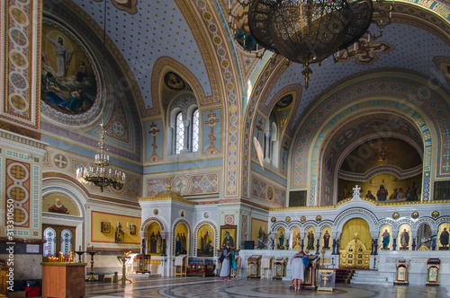 interior of the ortodox church photo
