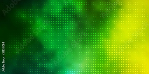 Light Green, Yellow vector layout with circle shapes. Abstract colorful disks on simple gradient background. Pattern for websites.