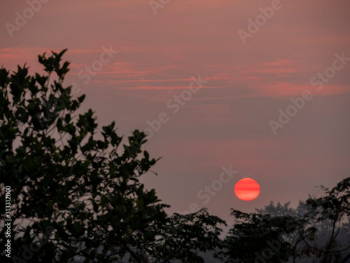 Big sun sunset photo in Yunlin photo