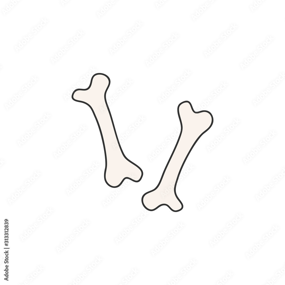 Prehistoric dinosaur bones vector illustration. Hand drawn dinosaur fossils. Isolated. Prehistoric dinosaur bones vector illustration. Hand drawn dinosaur fossils. Isolated.