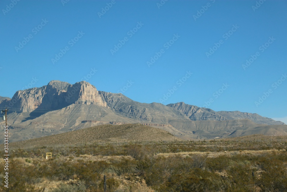 Desert Mountains with Scrub Plants 4