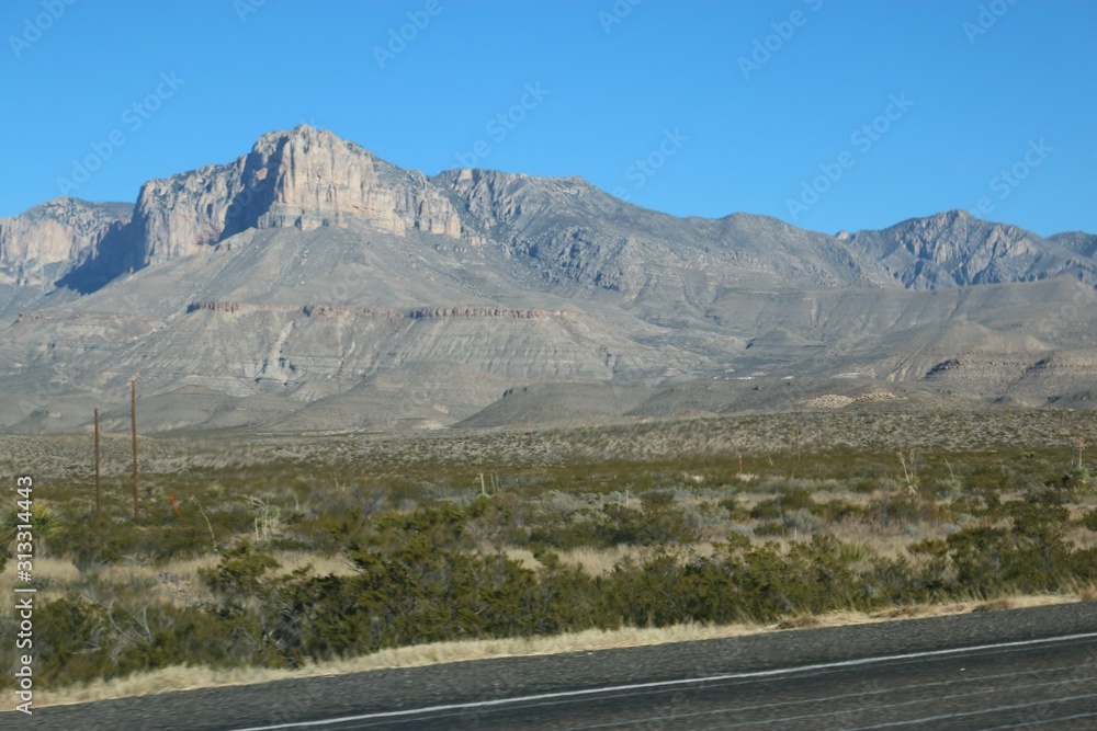 Desert Mountains with Scrub Plants 3
